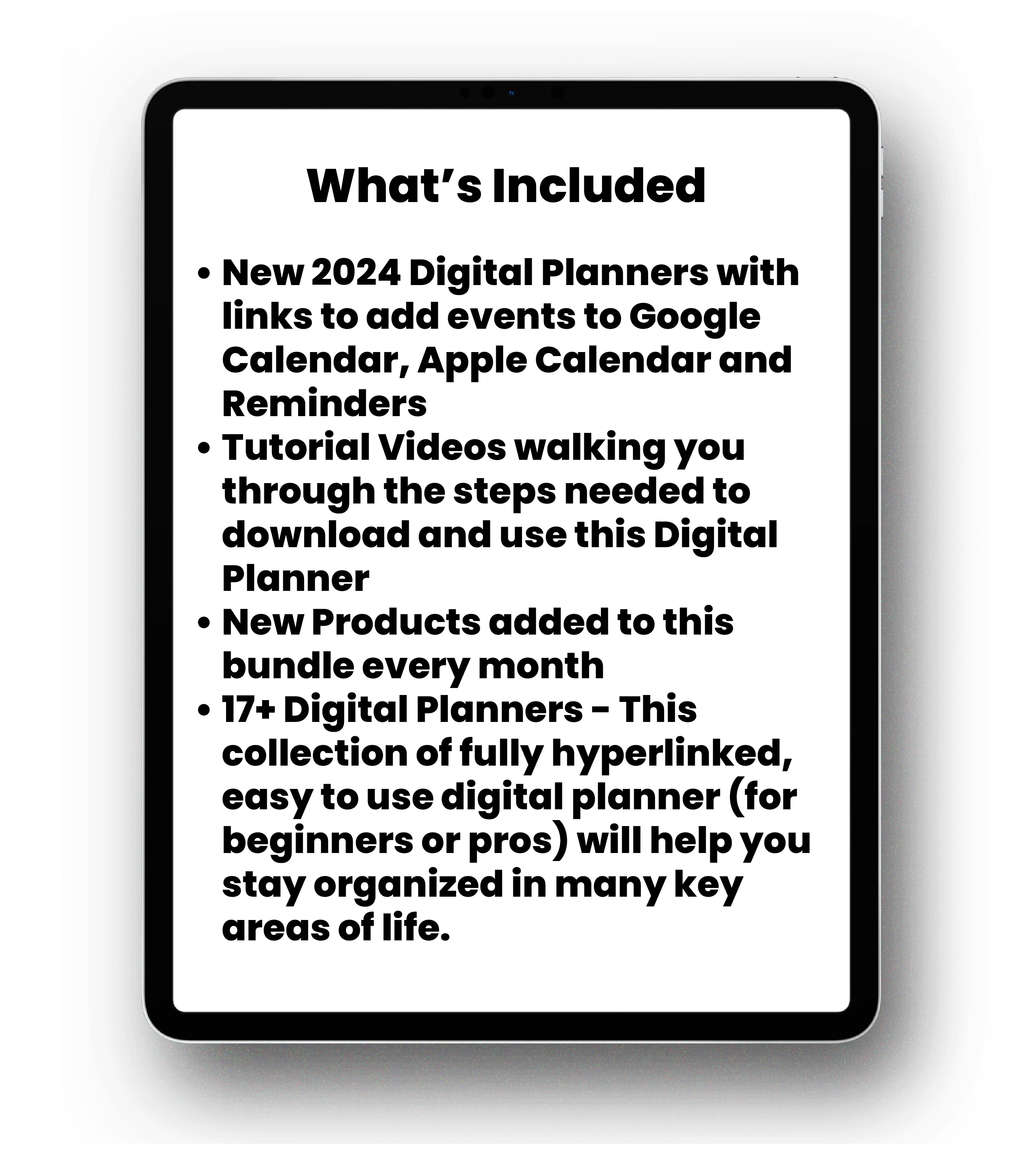 Ultimate Hyperlinked Digital All-in-One Planner Bundle (2024 w/ Google + Apple Links) - Image 4